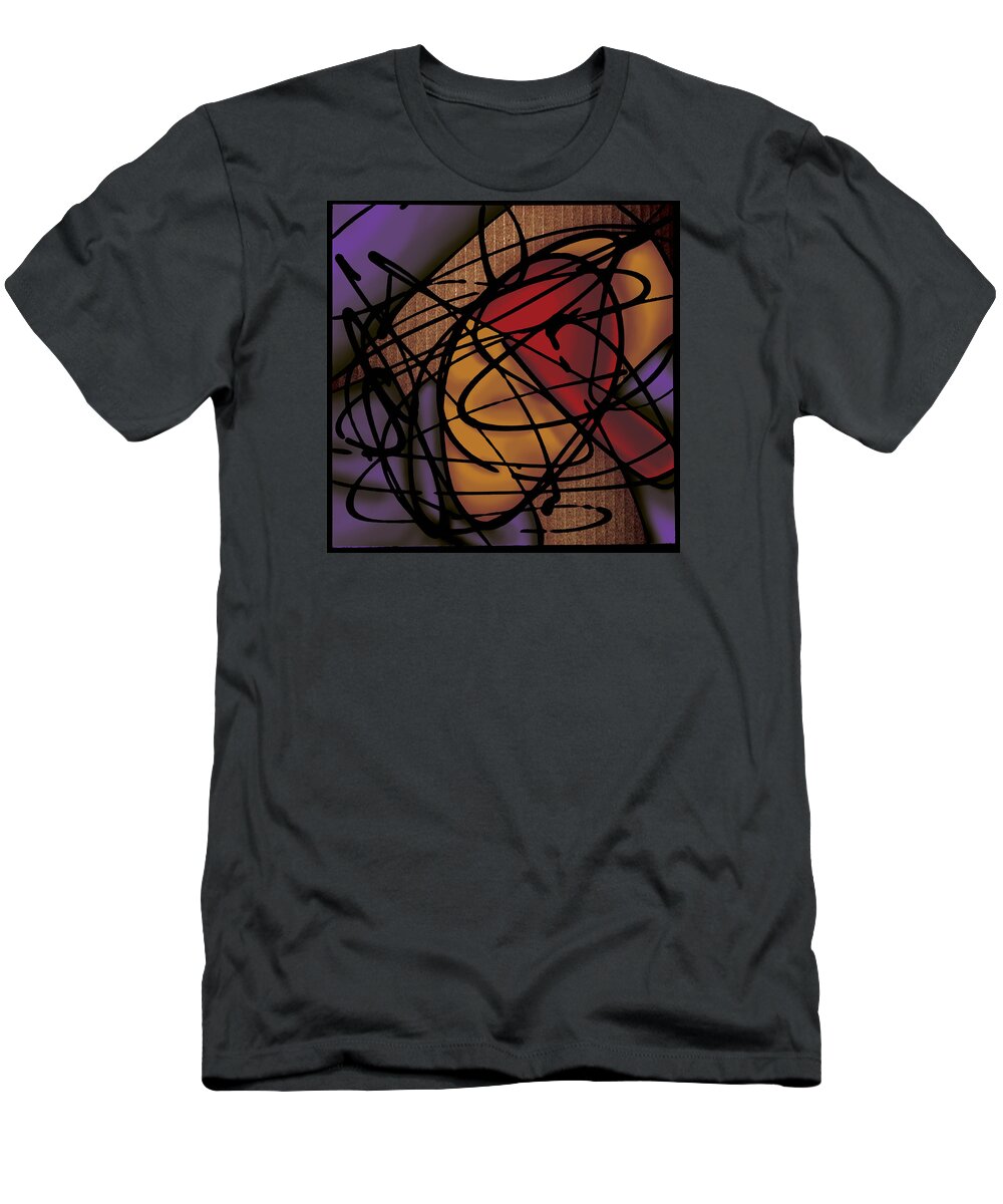 Abstract T-Shirt featuring the painting The B-Boy As Breaker by Ismael Cavazos