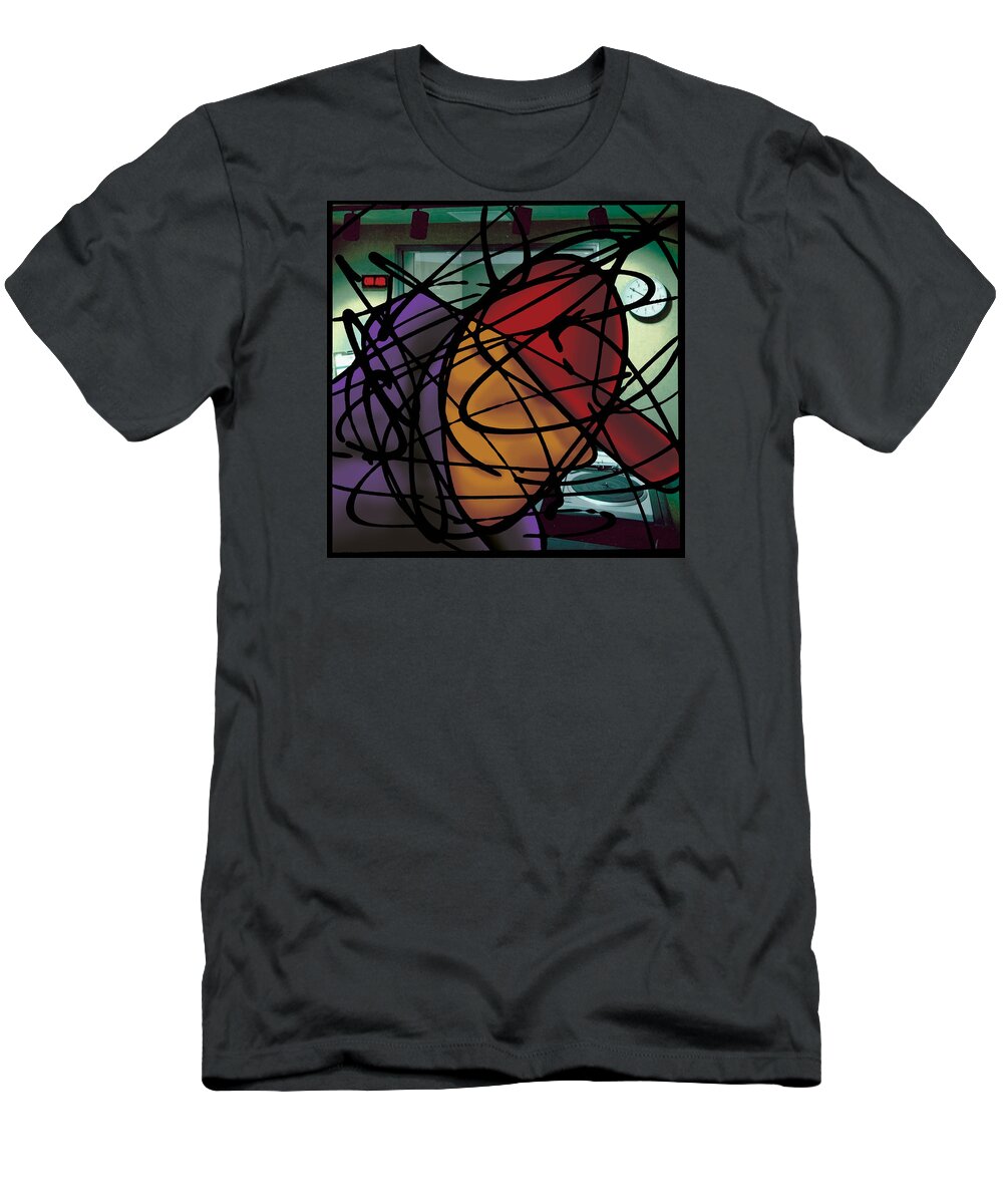 Abstract T-Shirt featuring the painting The B-Boy As DJ by Ismael Cavazos