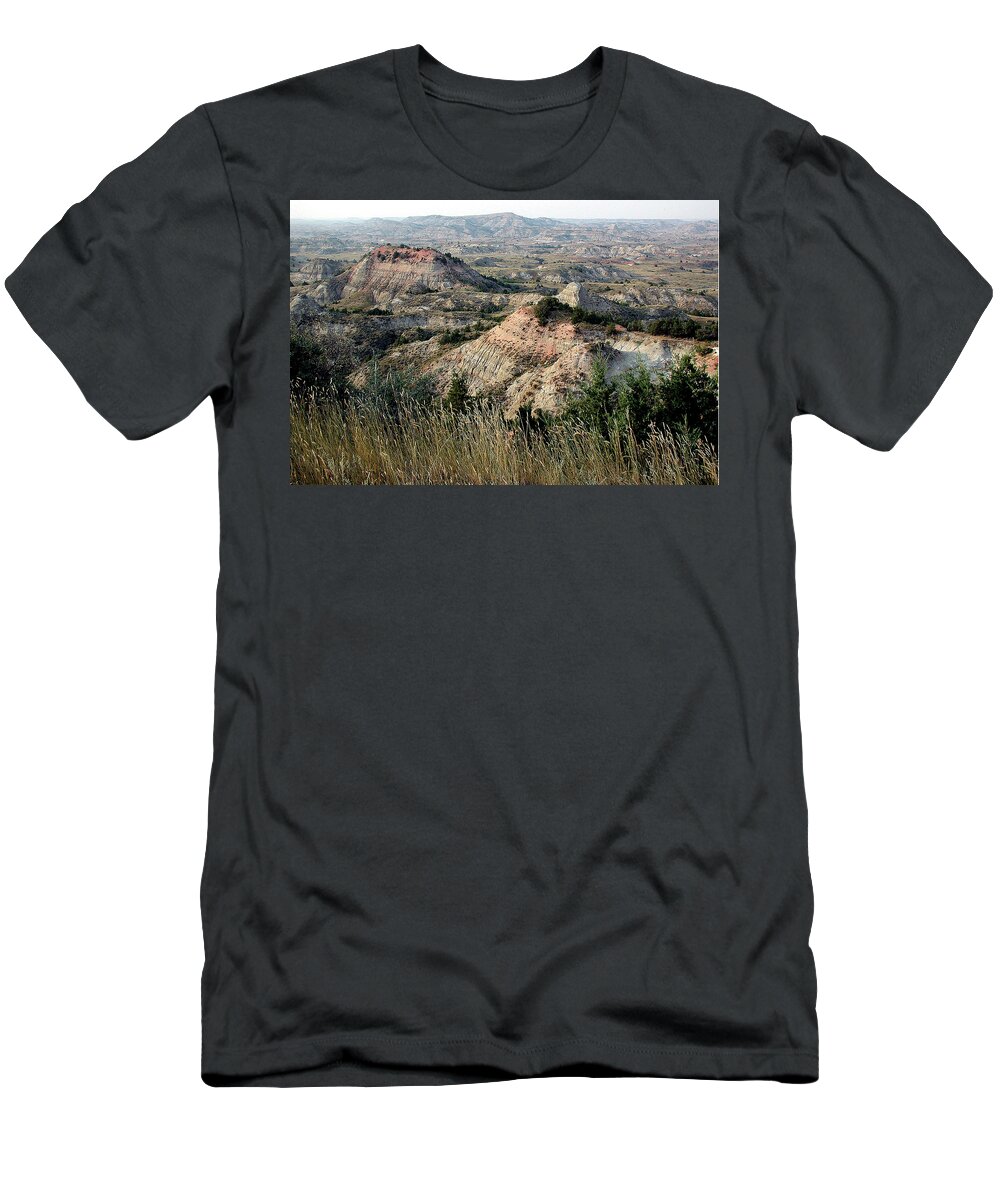 North Dakoda T-Shirt featuring the photograph The Badlands by DArcy Evans