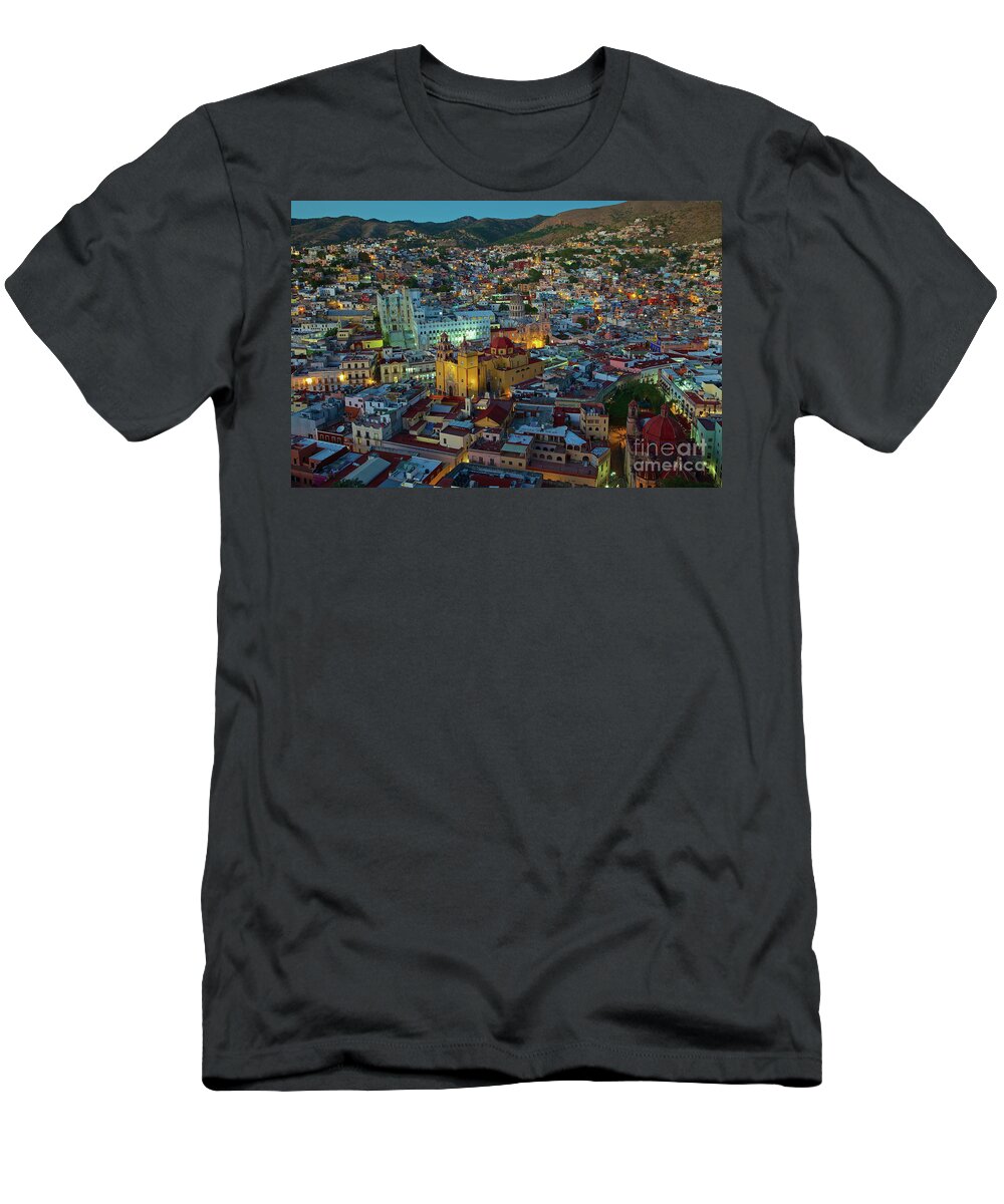 Guanjuato T-Shirt featuring the photograph The Beauty of Guanajuato, Mexico at Twilight by Sam Antonio