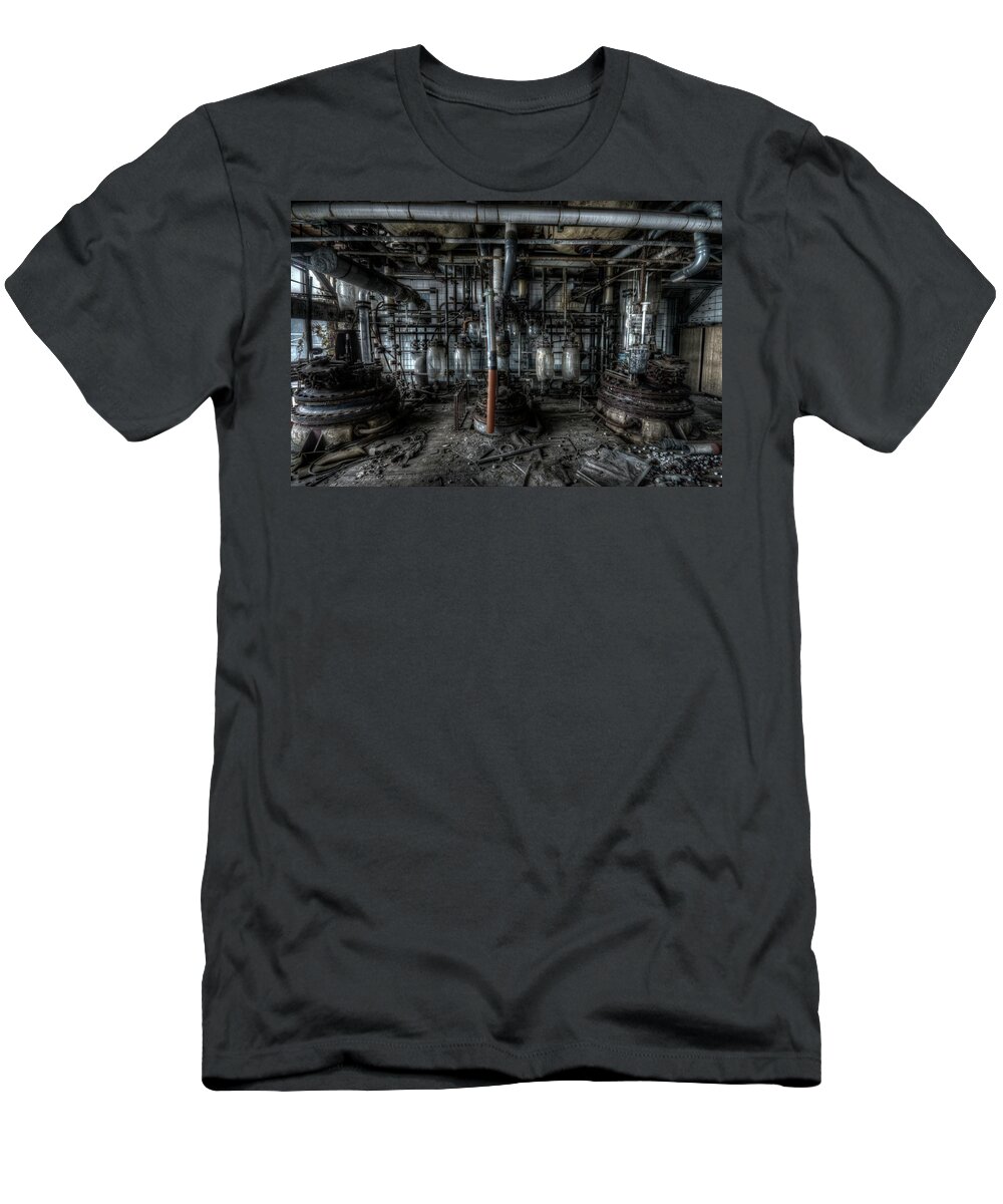 Urbex T-Shirt featuring the digital art The big experiment by Nathan Wright