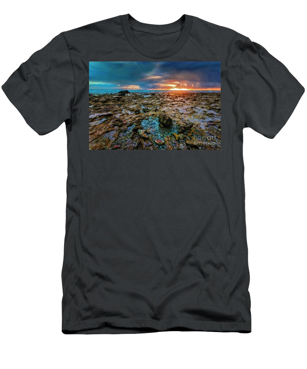  T-Shirt featuring the photograph The Blue Hour Needhams Point by Hugh Walker