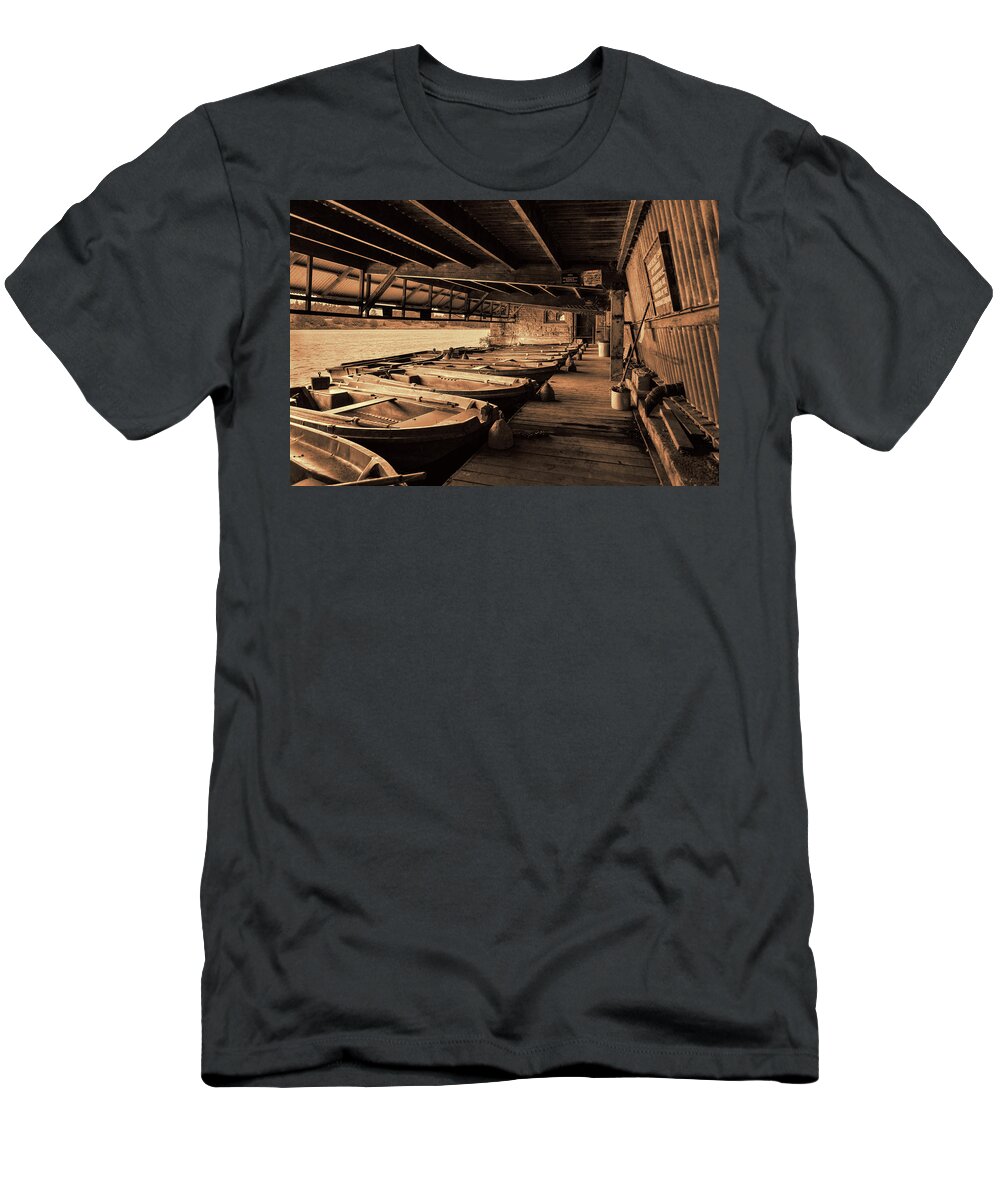 Boat T-Shirt featuring the photograph The Boat House by Scott Carruthers