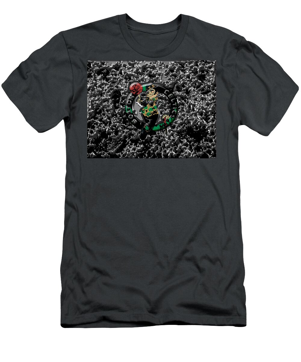 Boston Celtics T-Shirt featuring the mixed media The Boston Celtics 1a by Brian Reaves