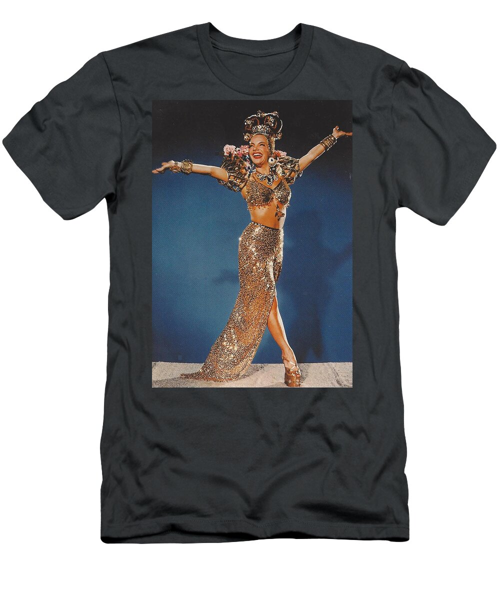 Singer T-Shirt featuring the photograph The Brazilian Bombshell Carmen Miranda by Jay Milo
