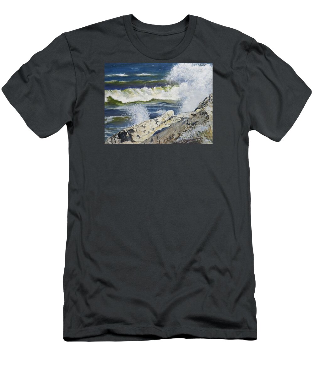 Water T-Shirt featuring the painting The Break by William Brody