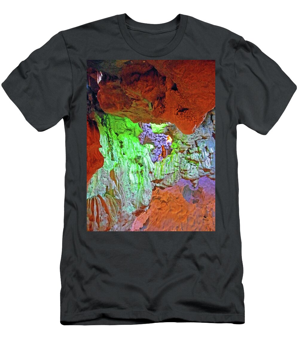Halong Bay T-Shirt featuring the photograph The Caves 10 by Ron Kandt