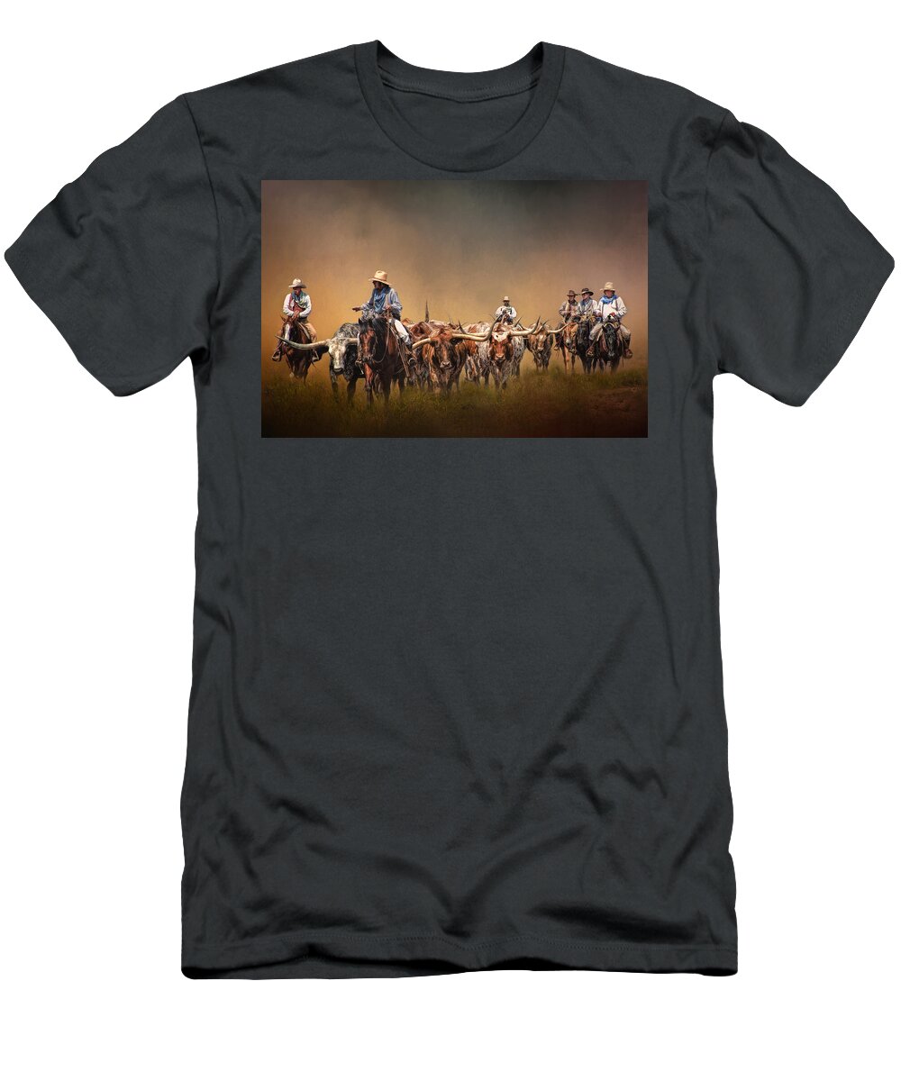 Animals T-Shirt featuring the photograph The Chisolm Trail by David and Carol Kelly