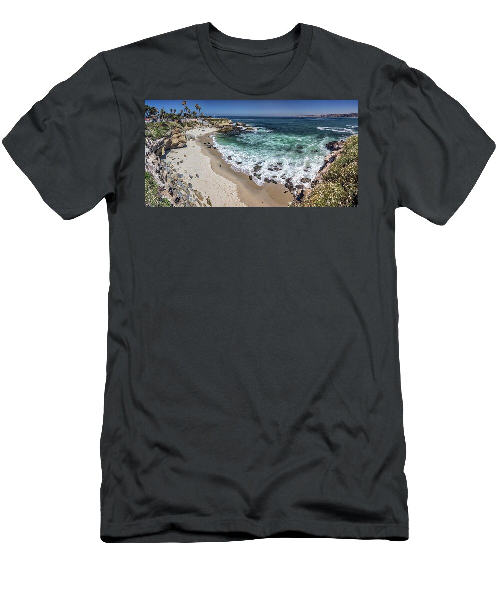 Aqua T-Shirt featuring the photograph The Cove by Peter Tellone