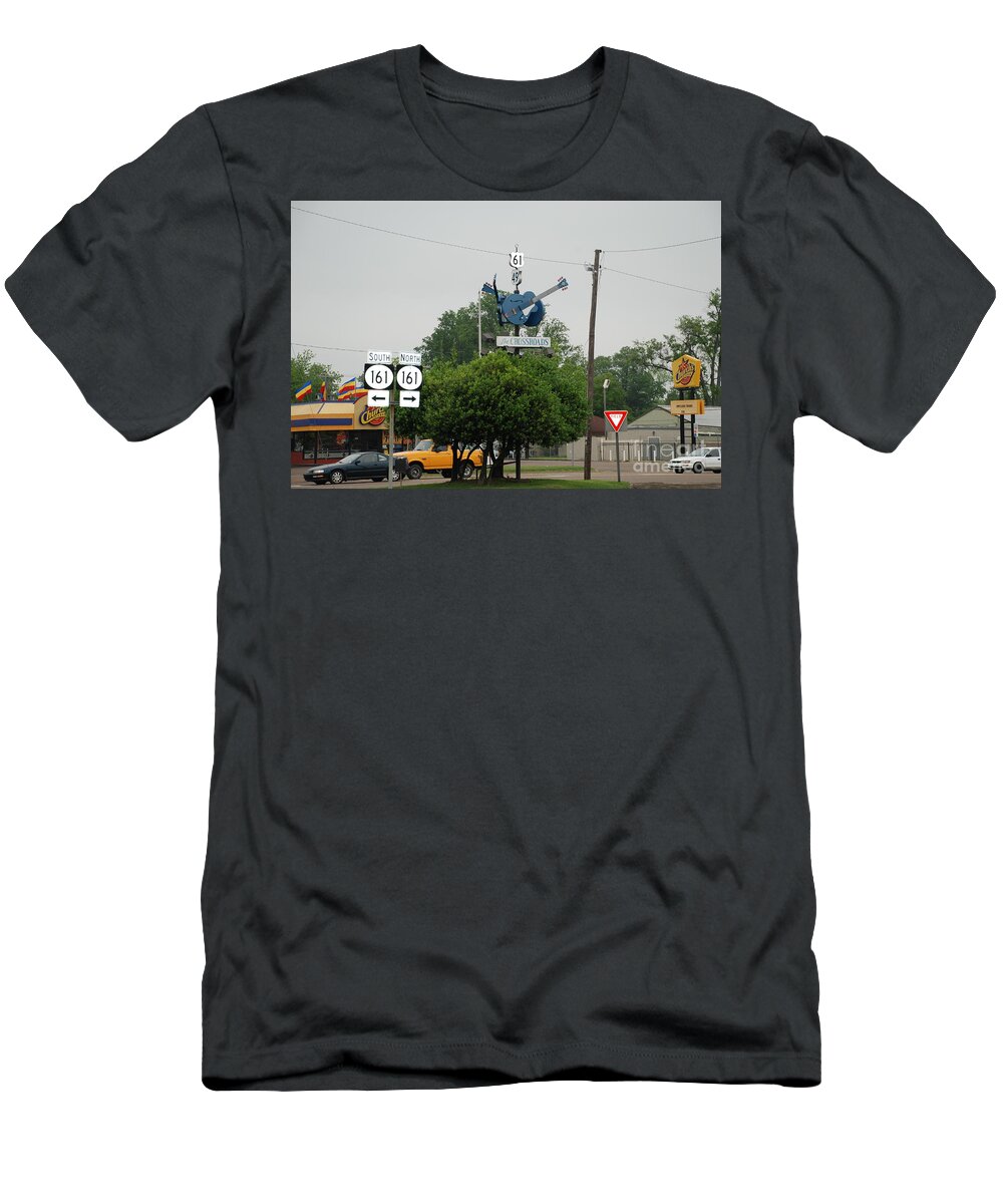 The Blues T-Shirt featuring the photograph The Crossroads by Jim Goodman