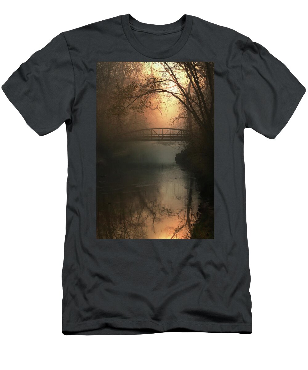 Bridge T-Shirt featuring the photograph The Crossing by Rob Blair