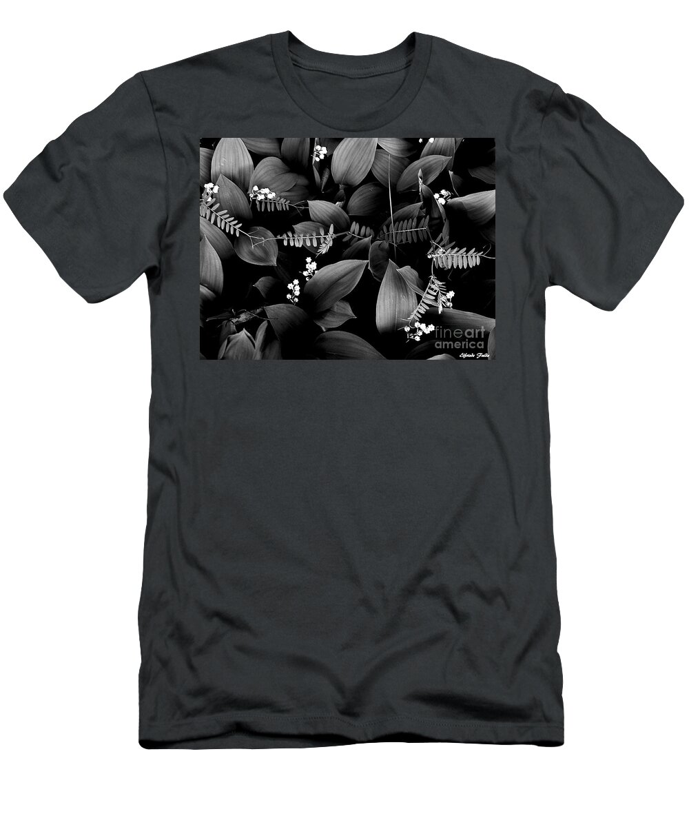 Lily Of The Valley Black And White T-Shirt featuring the photograph The Crowd by Elfriede Fulda