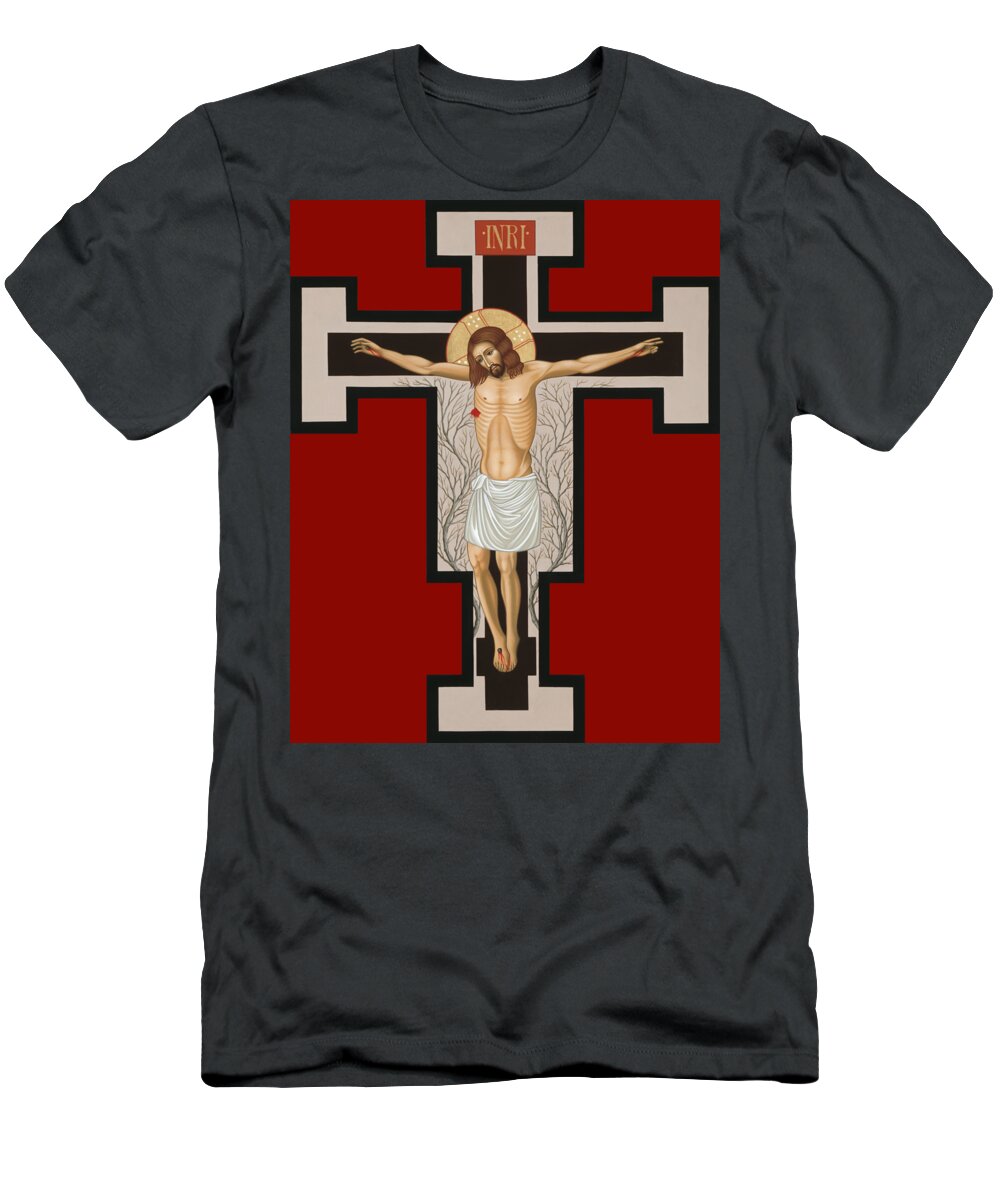 The Crucified Lord T-Shirt featuring the painting The Crucified Lord 017 by William Hart McNichols