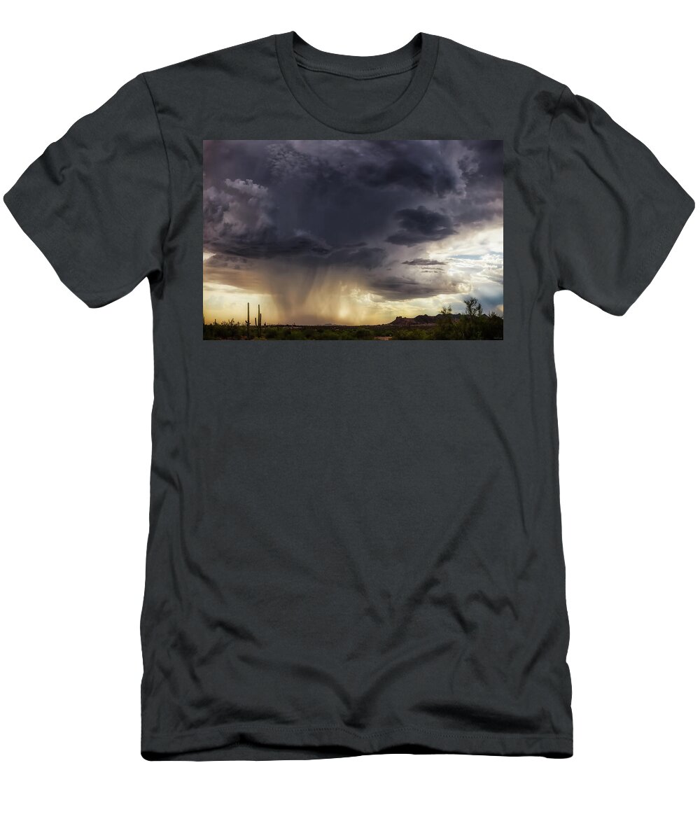 Arizona T-Shirt featuring the photograph The Day it Rained by Rick Furmanek