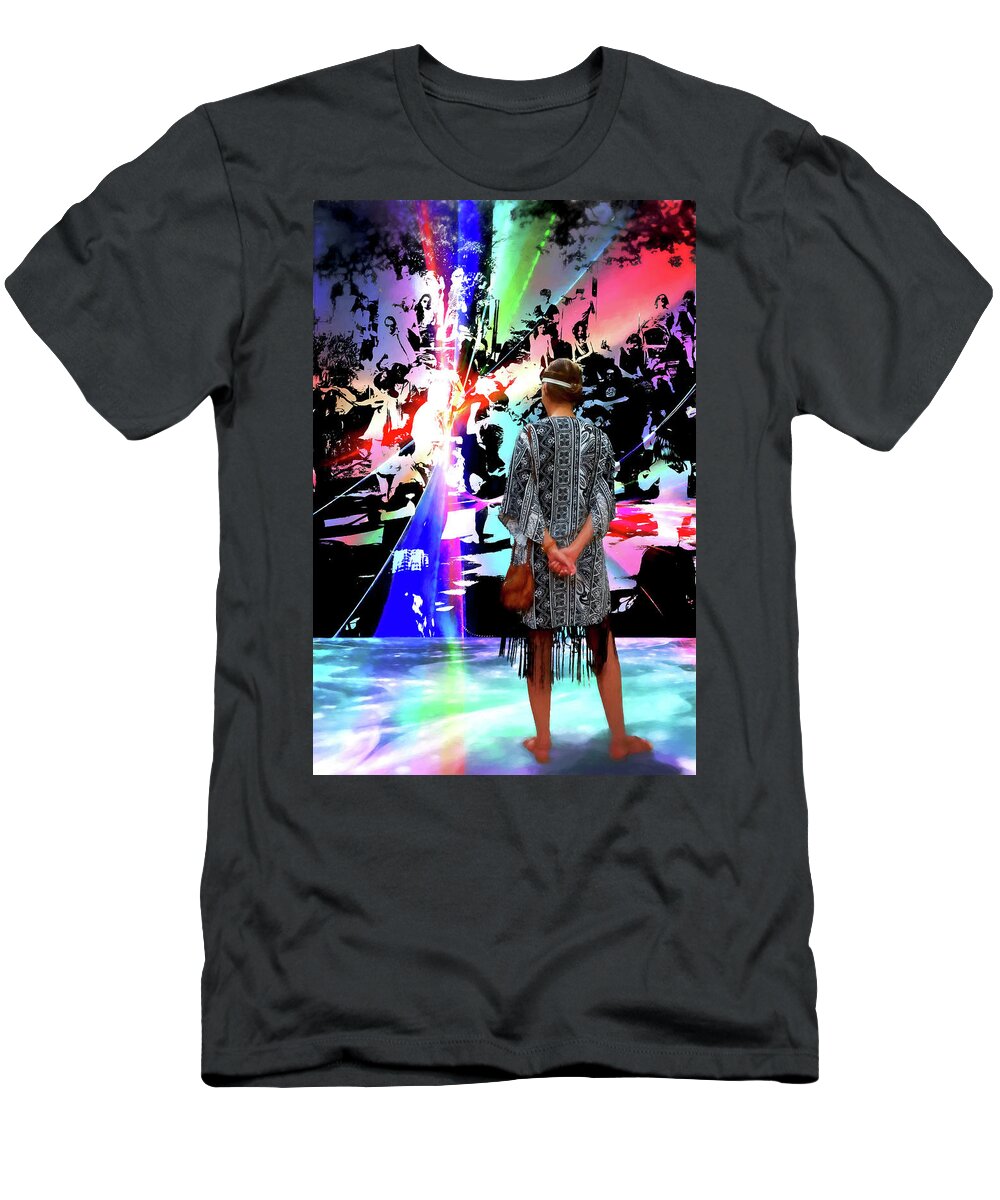 Asheville T-Shirt featuring the photograph The Drum Circle Experience by John Haldane