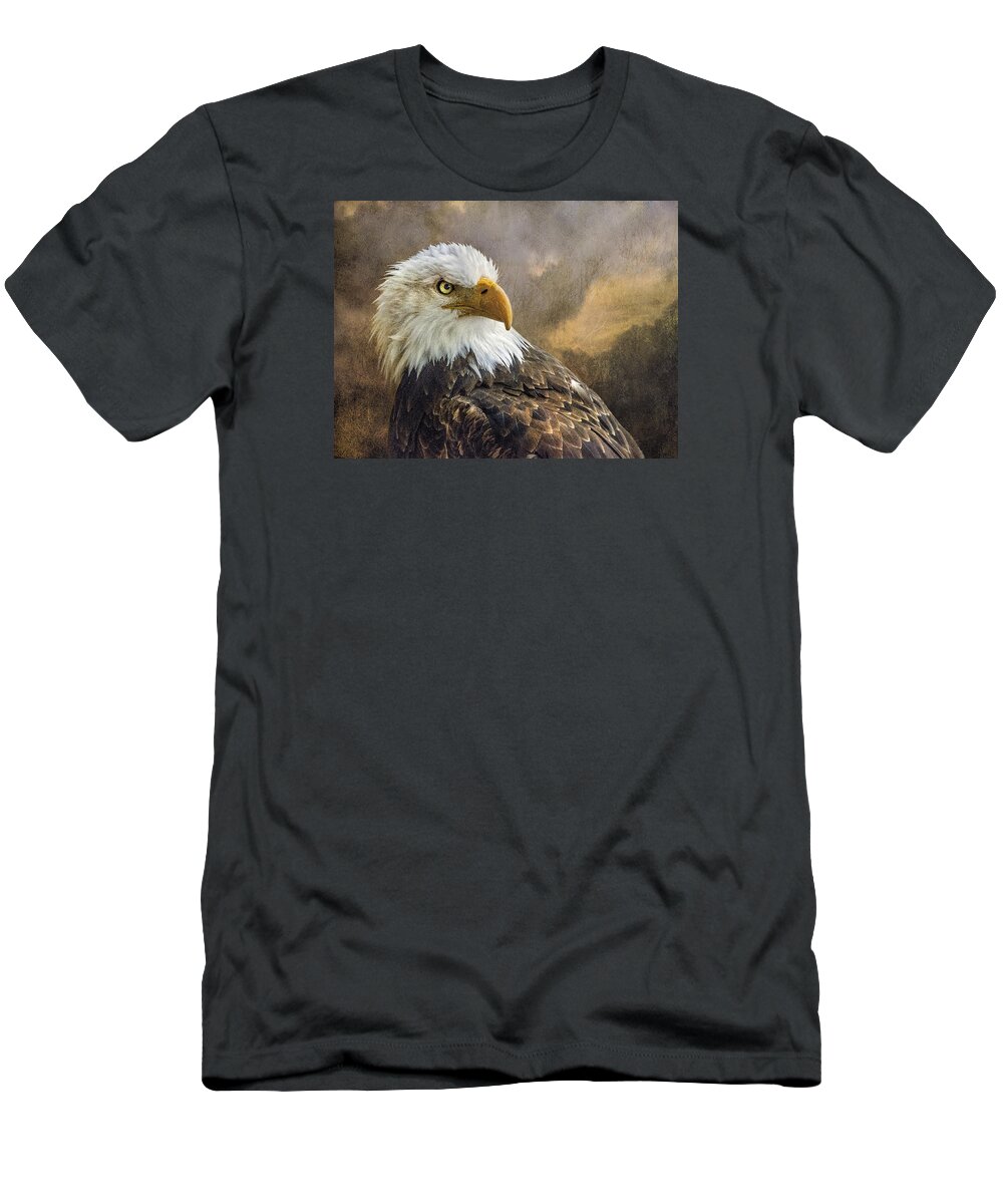 Bald Eagle T-Shirt featuring the photograph The Eagle's Stare by Brian Tarr