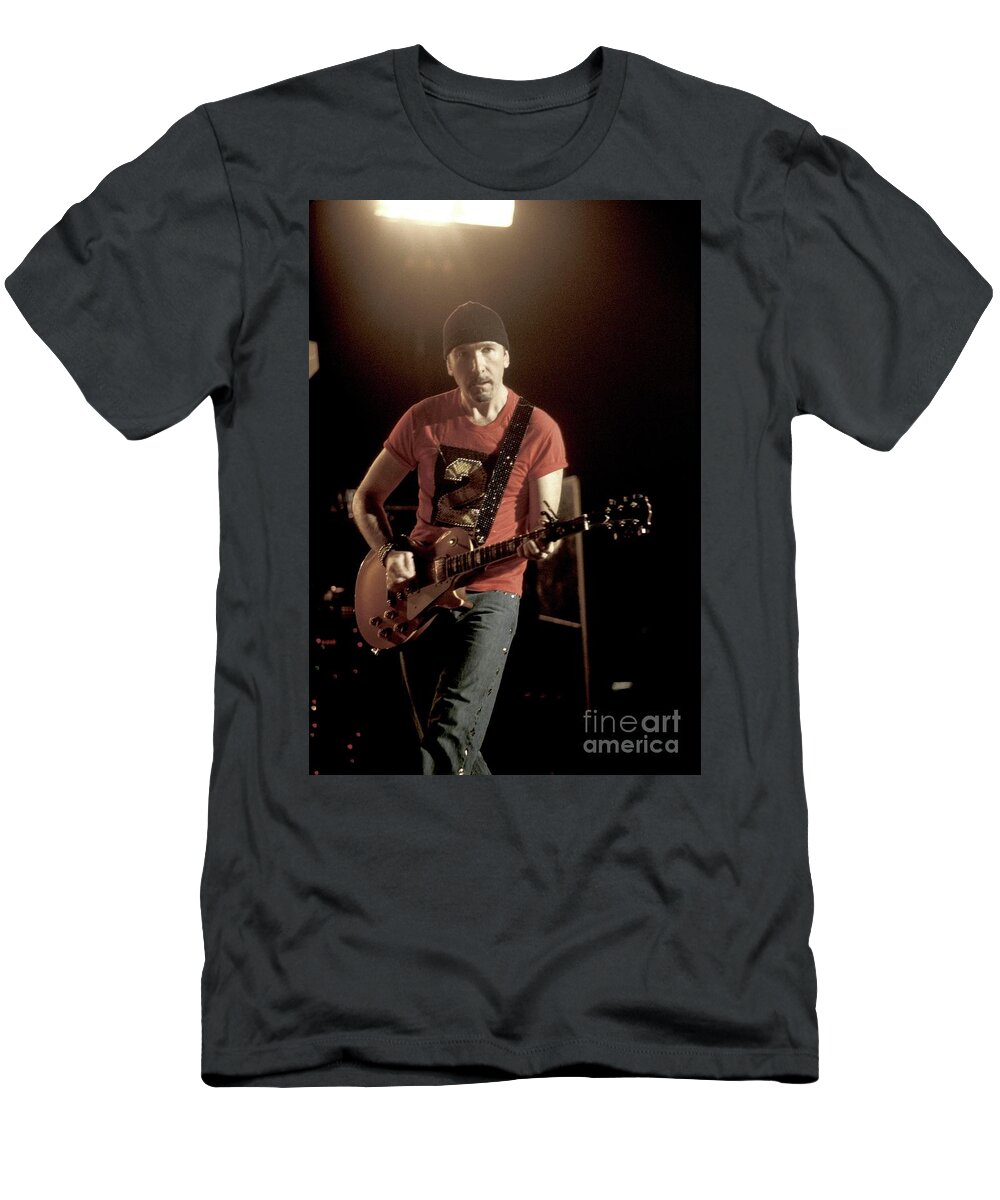 Guitarist T-Shirt featuring the photograph The Edge - U2 by Concert Photos