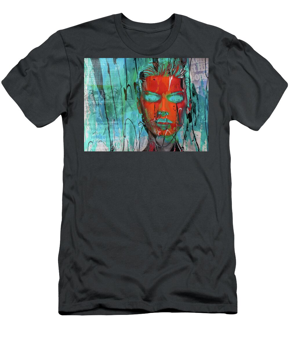 Face T-Shirt featuring the photograph The face goes abstract by Gabi Hampe