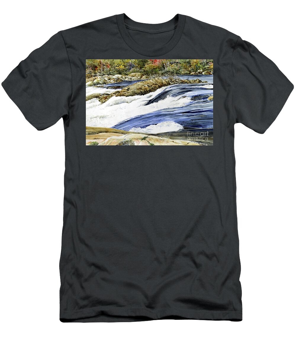 Water T-Shirt featuring the painting The French River by William Band