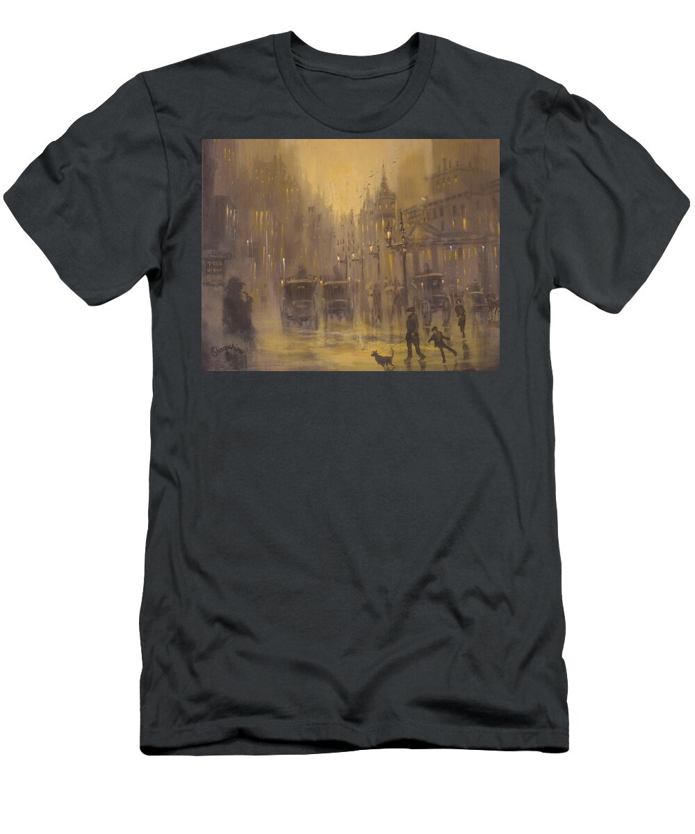 Sherlock Holmes T-Shirt featuring the painting The Game Is Afoot by Tom Shropshire