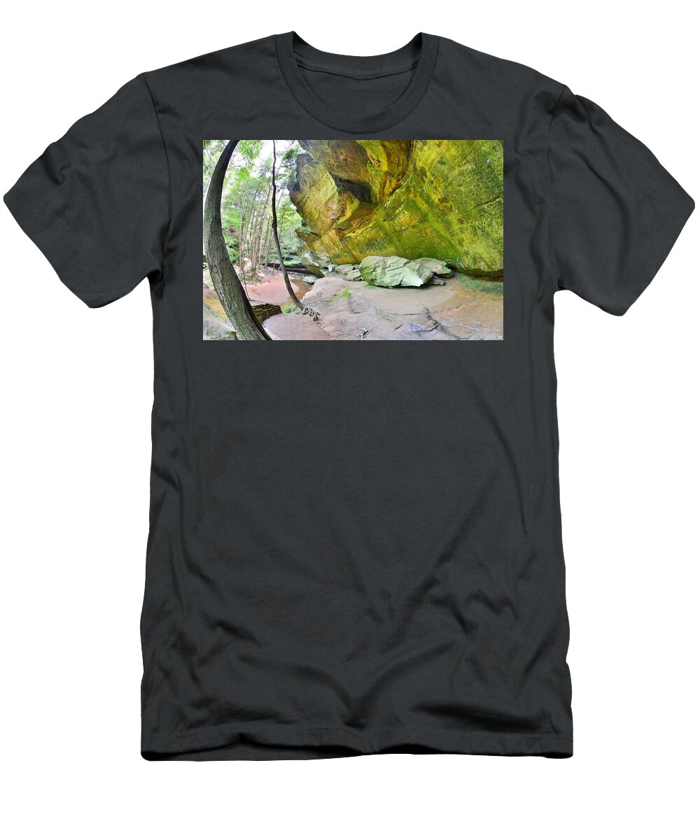 The Gorge At Old Man's Cave Trail T-Shirt featuring the photograph The Gorge At Old Man's Cave Trail by Lisa Wooten