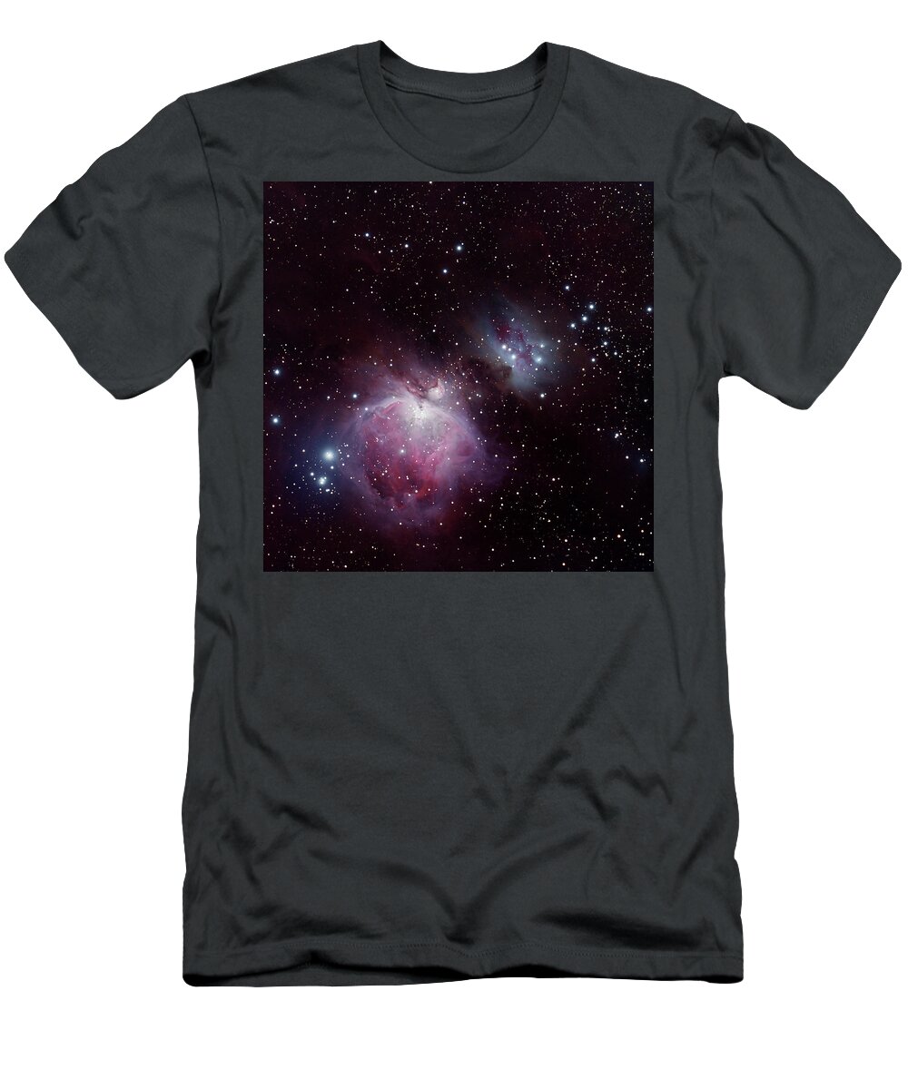 M42 T-Shirt featuring the photograph The Great Nebula in Orion by Alan Vance Ley