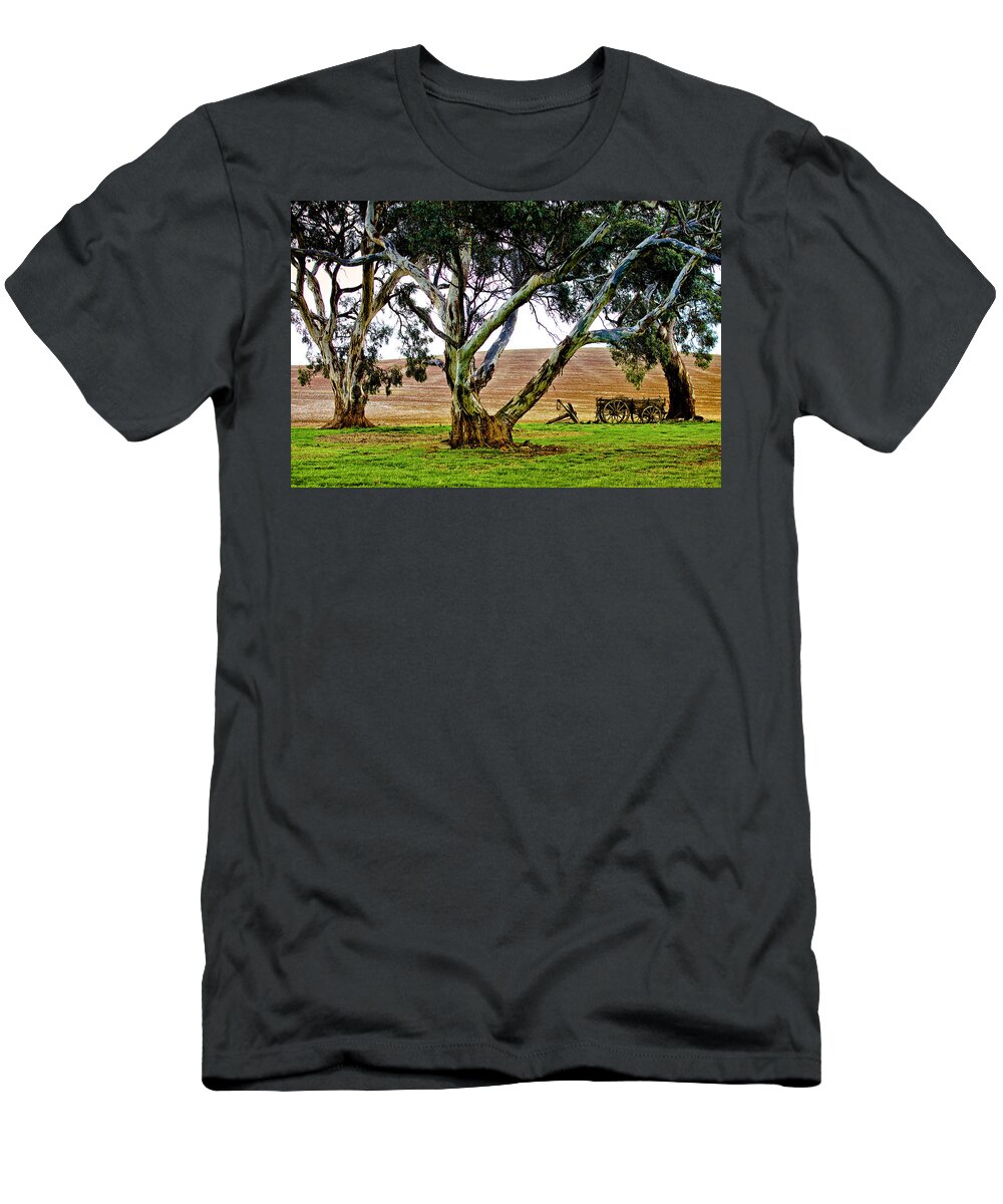Burra T-Shirt featuring the photograph The Hay Wagon by Mark Egerton