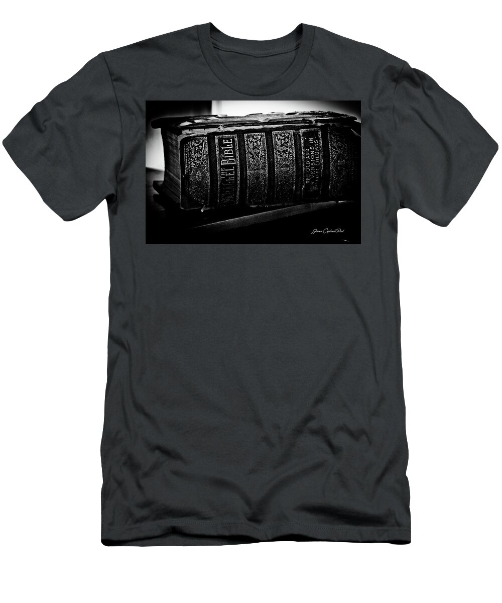 The Holy Bible T-Shirt featuring the photograph The Holy Bible by Joann Copeland-Paul