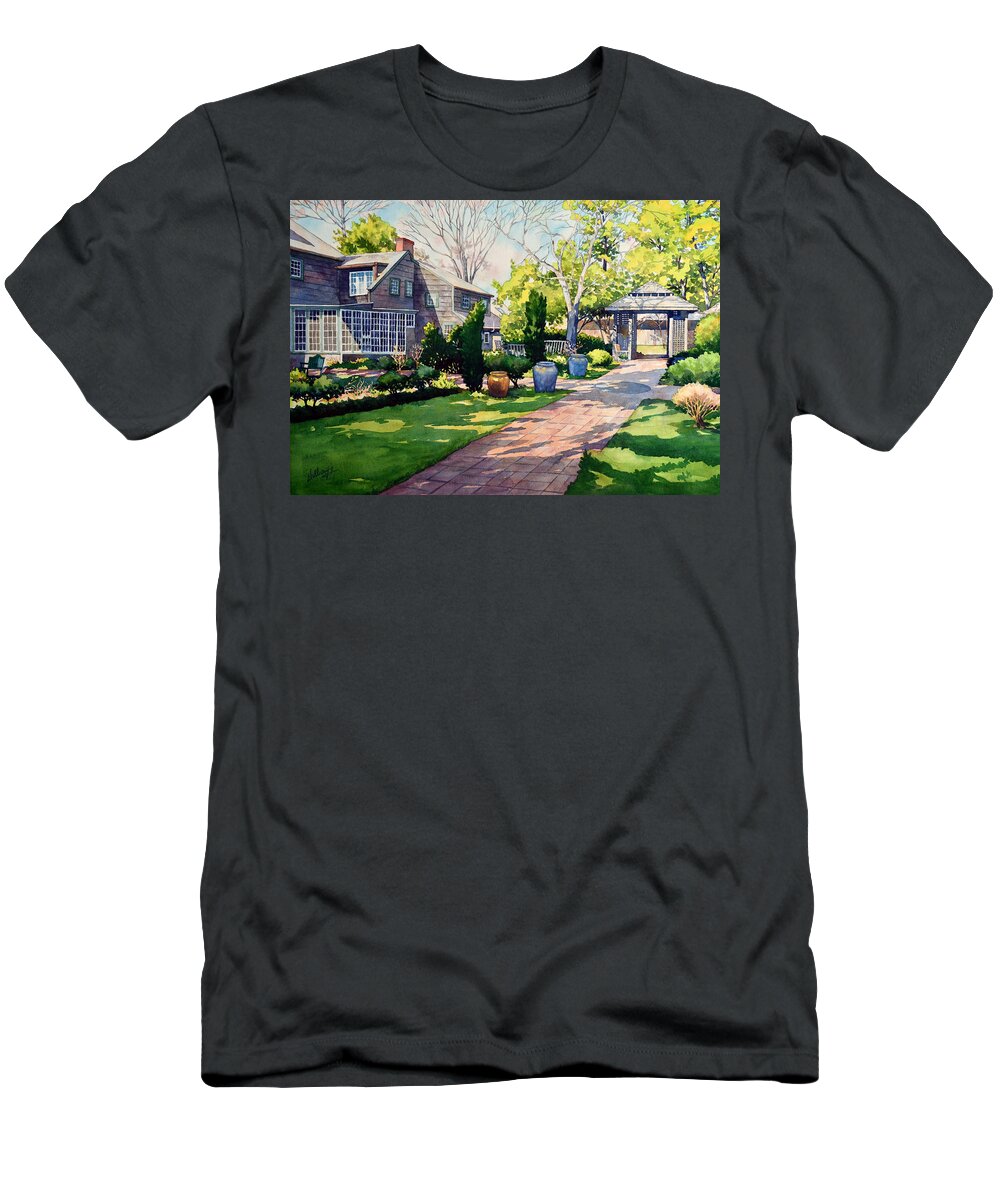 Watercolor T-Shirt featuring the painting The Homestead by Mick Williams