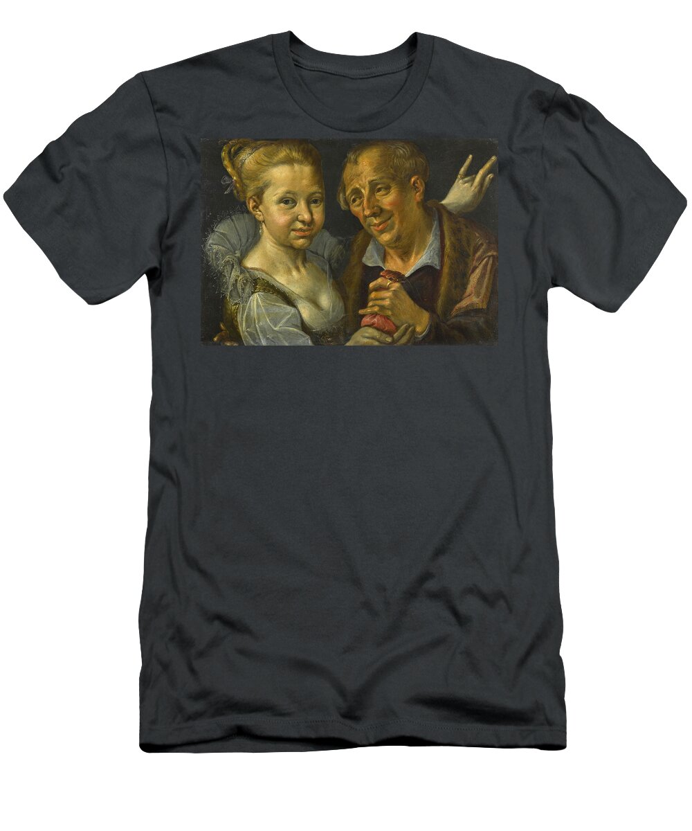 Vincenzo Campi T-Shirt featuring the painting The Ill-Matched Lovers by Vincenzo Campi