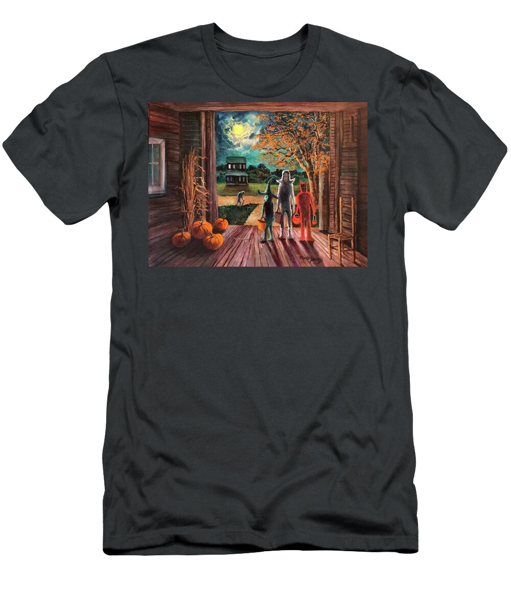 Halloween T-Shirt featuring the painting The Intruder by Rand Burns