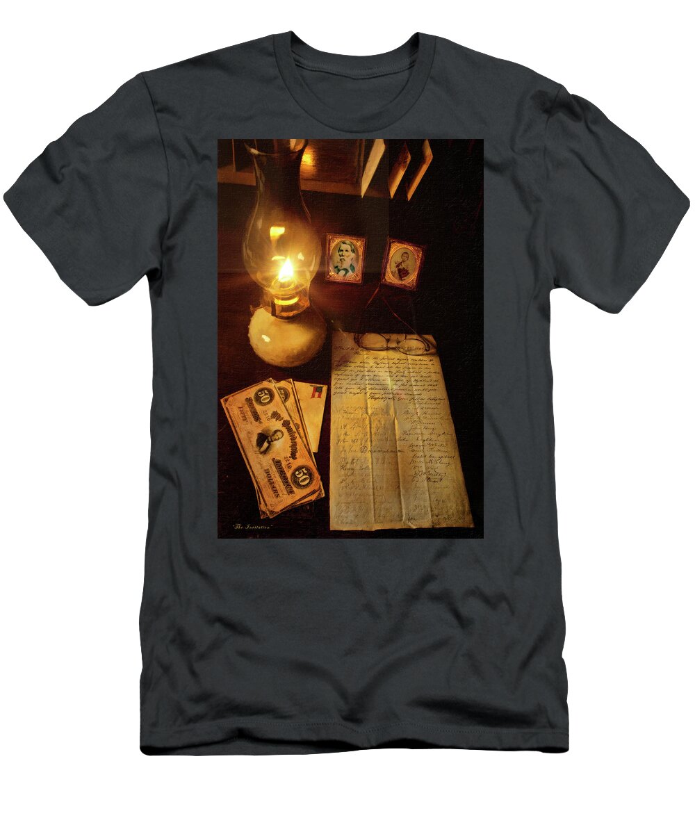 Civil War Letter T-Shirt featuring the photograph The Invitation by Mark Allen