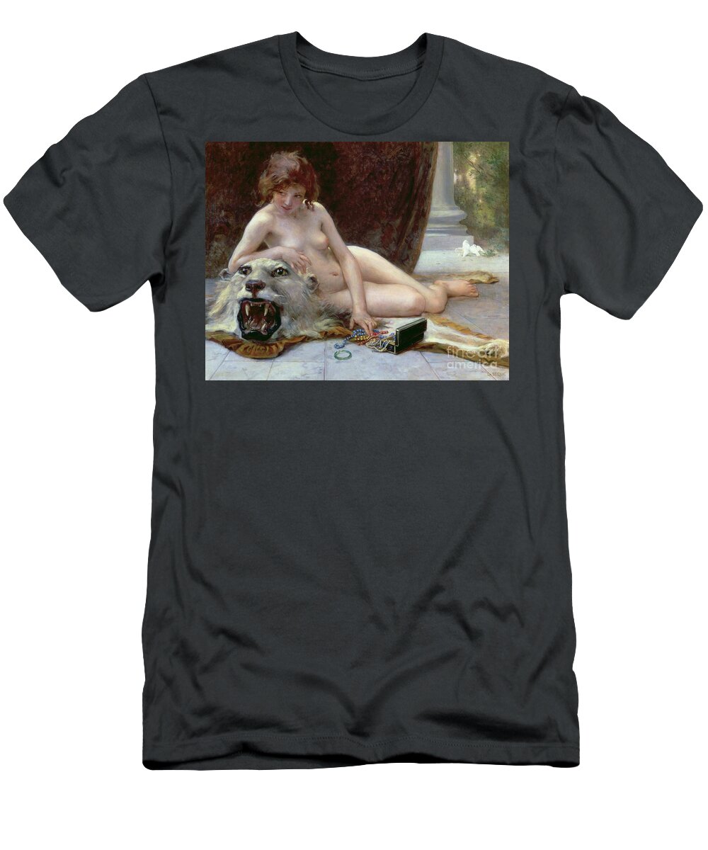 Nude T-Shirt featuring the painting The Jewel Case by Guillaume Seignac