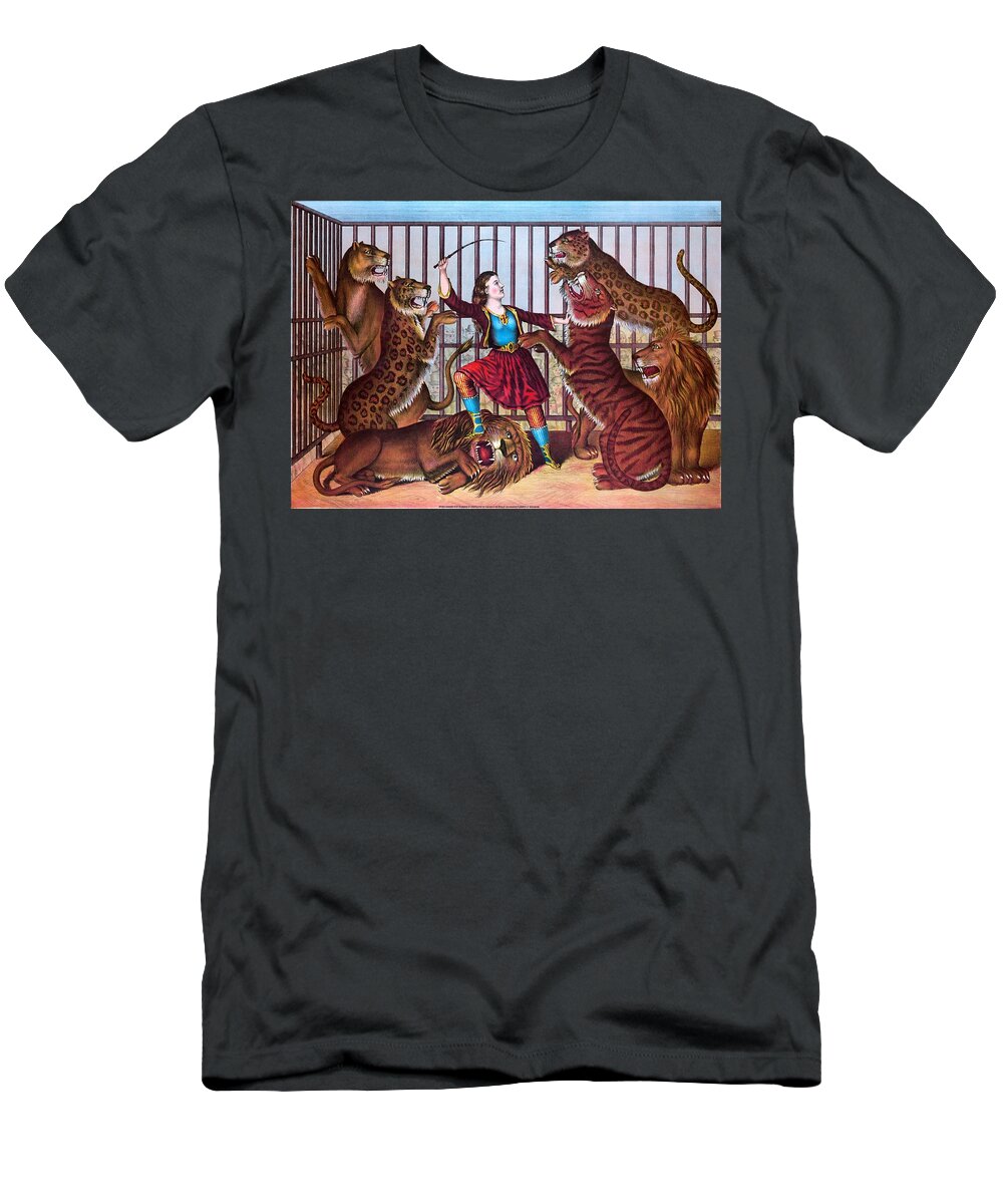Lions T-Shirt featuring the painting The lion queen print, 1874 by Vincent Monozlay