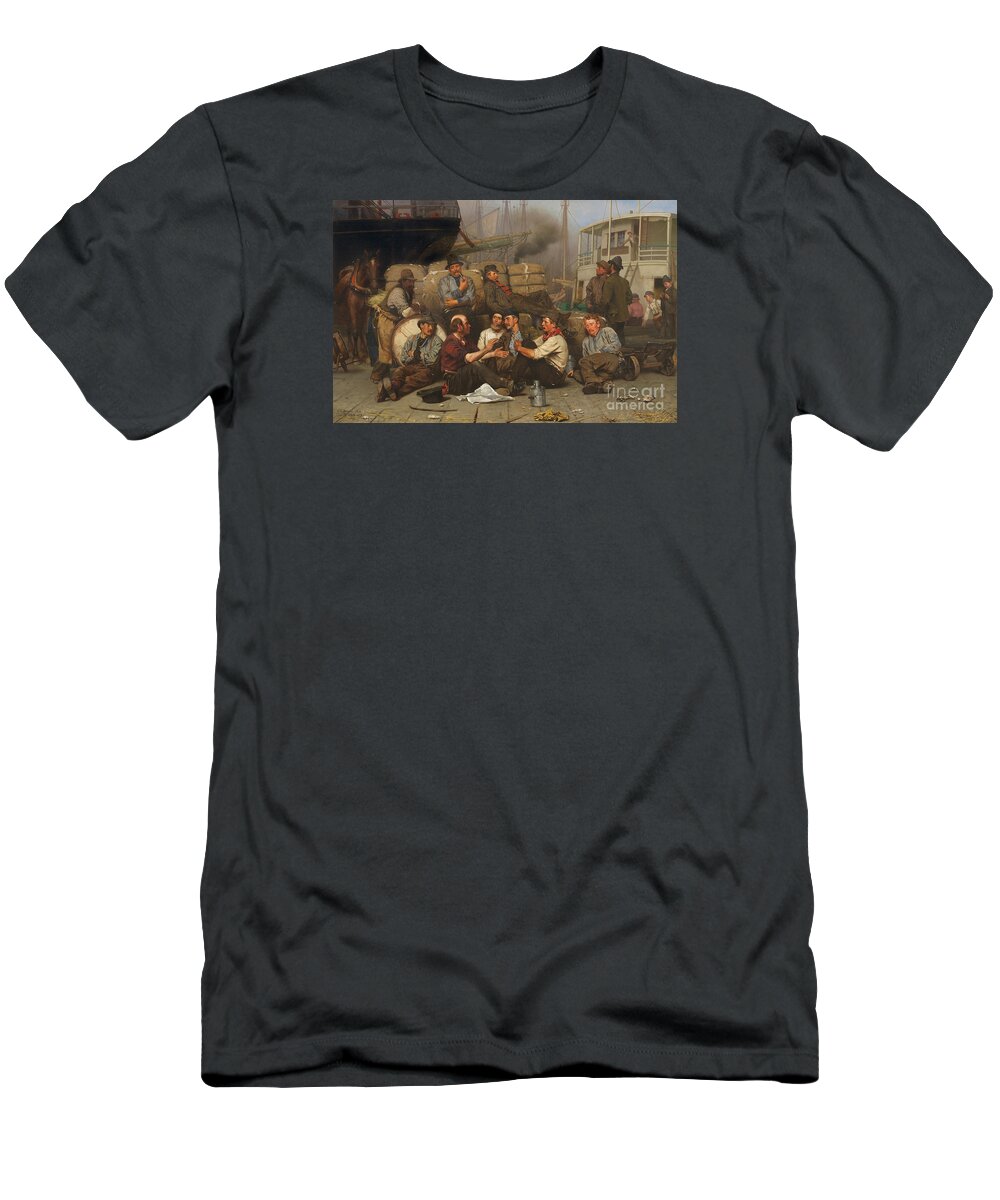 Group T-Shirt featuring the painting The Longshoremen's Noon by John George Brown
