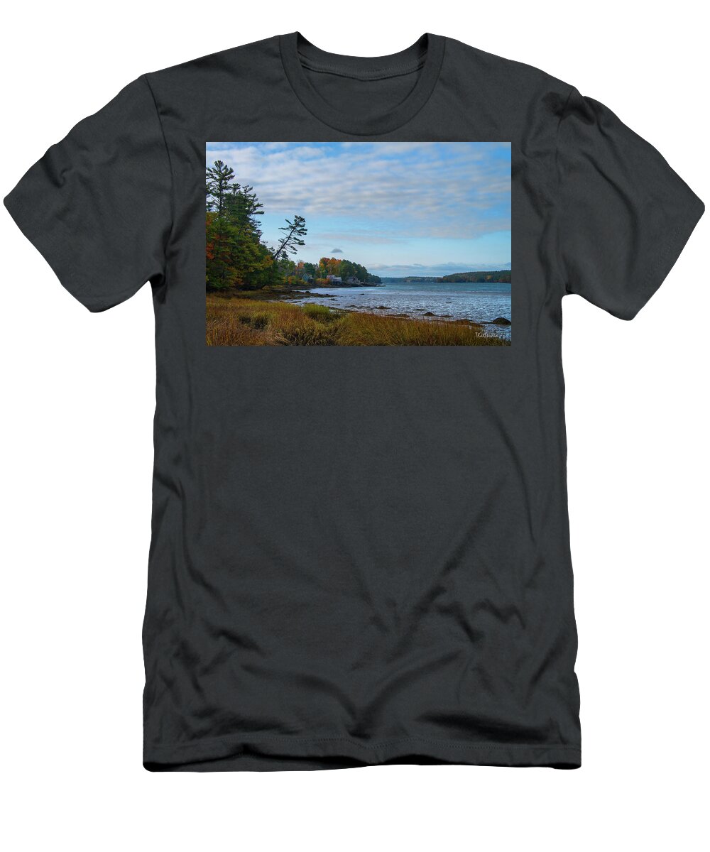 Edgecomb T-Shirt featuring the photograph The Maine Coast near Edgecomb by Tim Kathka