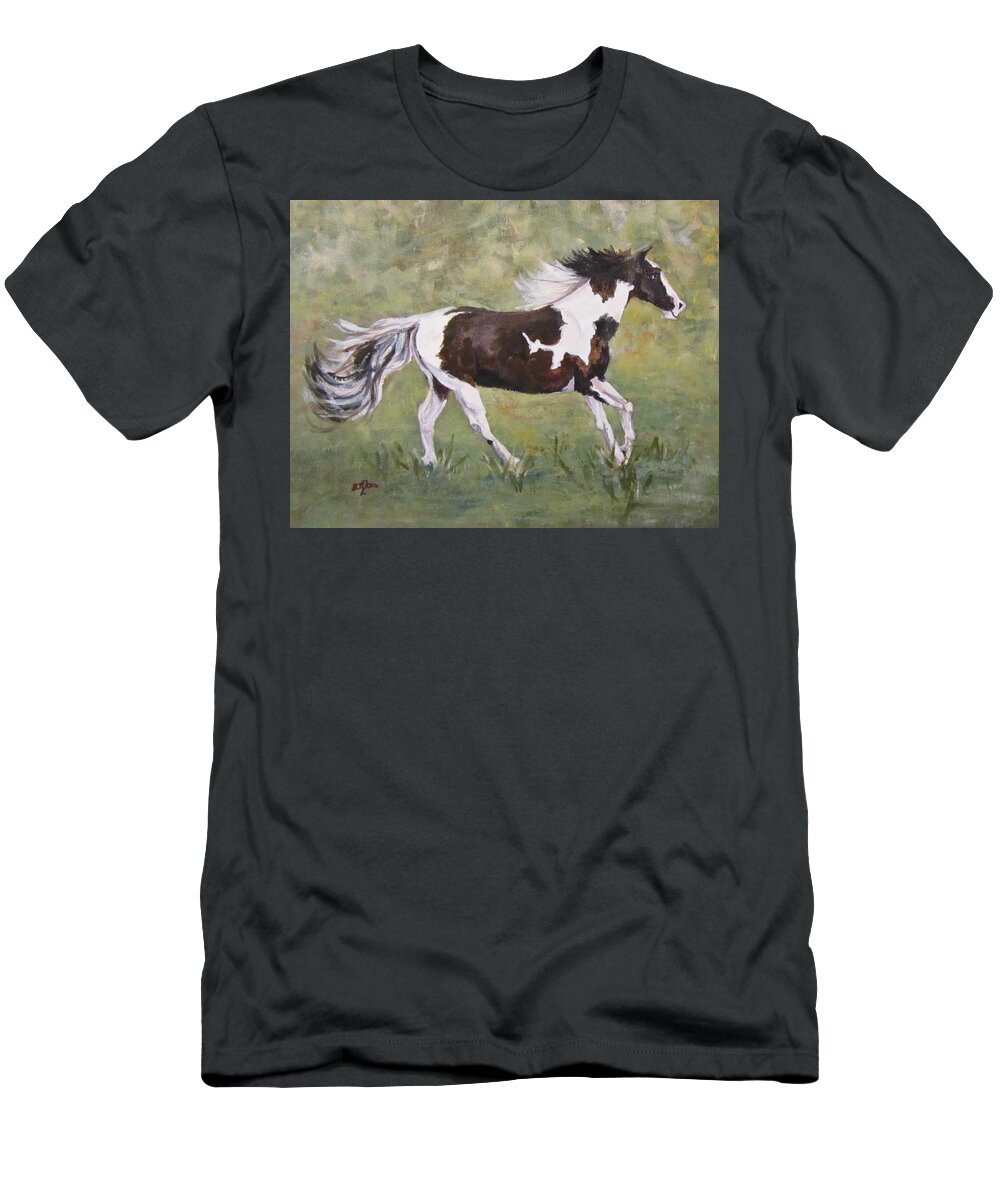 Horse T-Shirt featuring the painting The Mare by Barbara O'Toole