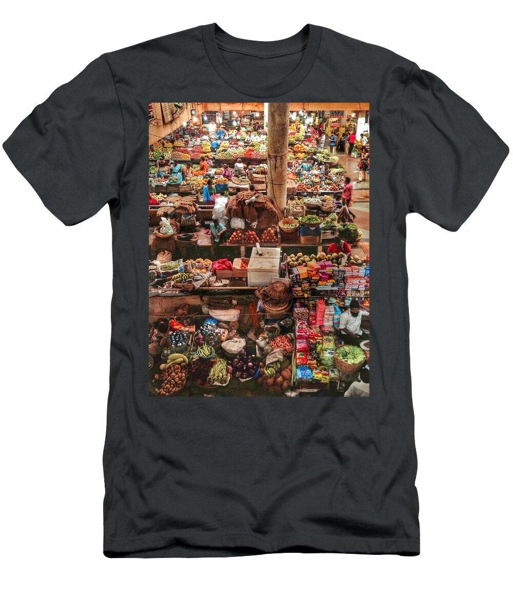 Colorful T-Shirt featuring the photograph The Market by LeLa Becker