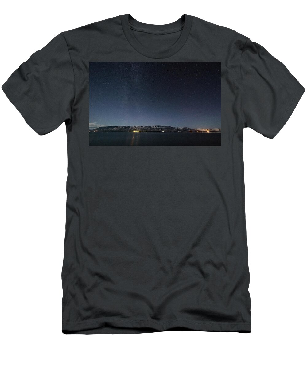Stars T-Shirt featuring the photograph The Milky Way Over Northern Iceland by Matt Swinden