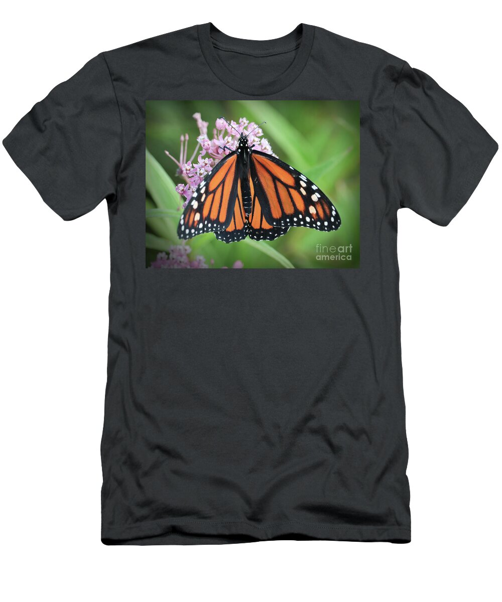Butterfly T-Shirt featuring the photograph The Monarch by Anita Oakley