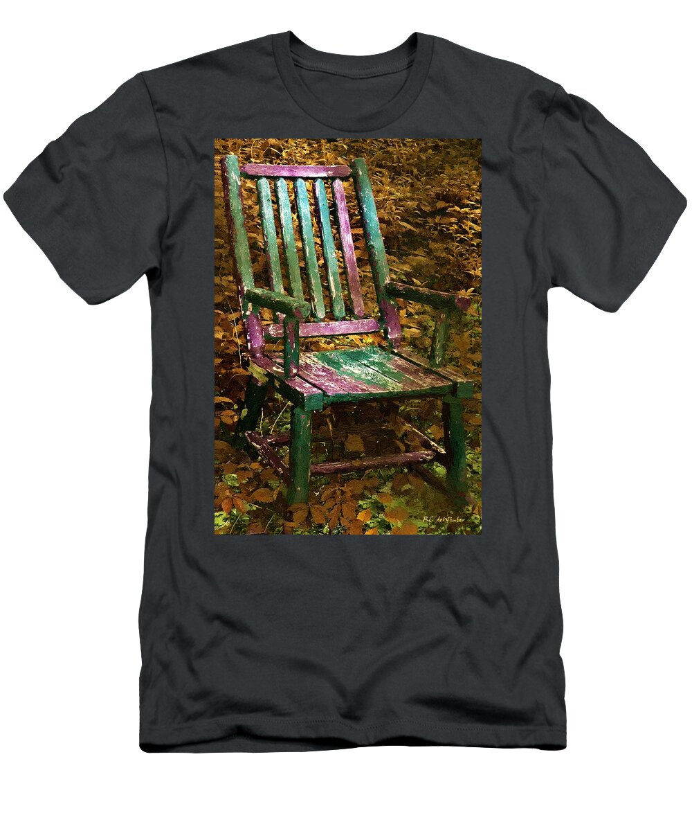 Chair T-Shirt featuring the painting The Motley Chair by RC DeWinter