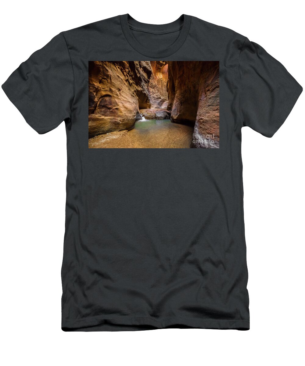 The Narrows T-Shirt featuring the photograph The Narrows got narrower by George Kenhan
