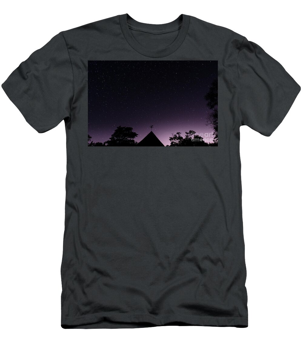 Astro T-Shirt featuring the photograph The Night Sky, Great Dixter House and Gardens by Perry Rodriguez