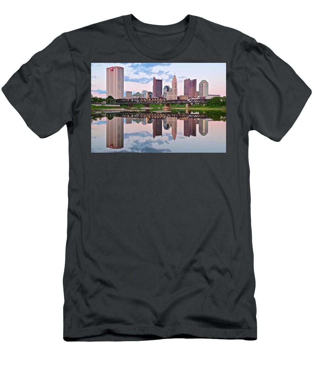 Columbus T-Shirt featuring the photograph The Ohio State Capital by Frozen in Time Fine Art Photography