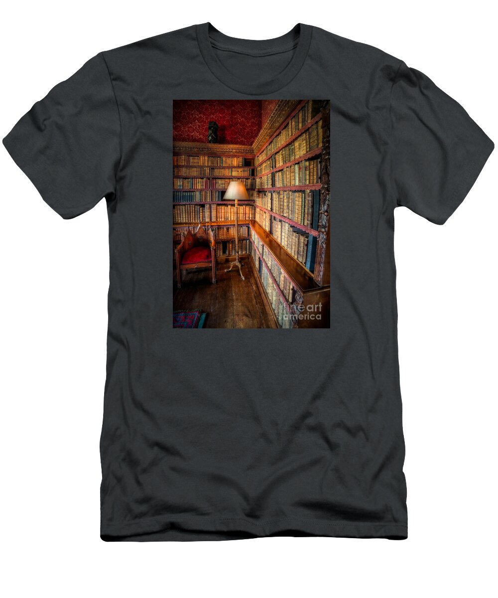 Library T-Shirt featuring the photograph The Old Library by Adrian Evans