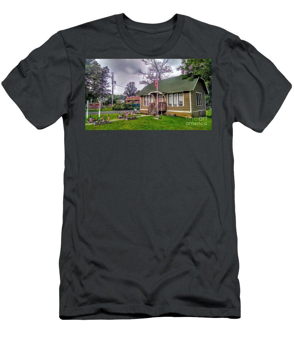 Beavertown T-Shirt featuring the photograph The Old Library at Beavertown by Christopher Lotito
