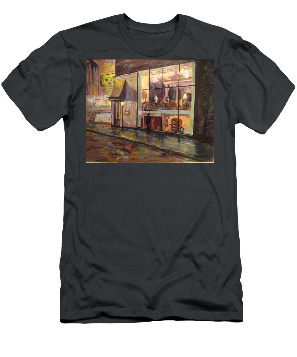  Arlitt T-Shirt featuring the painting The Old Paisley Shop by Brent Arlitt