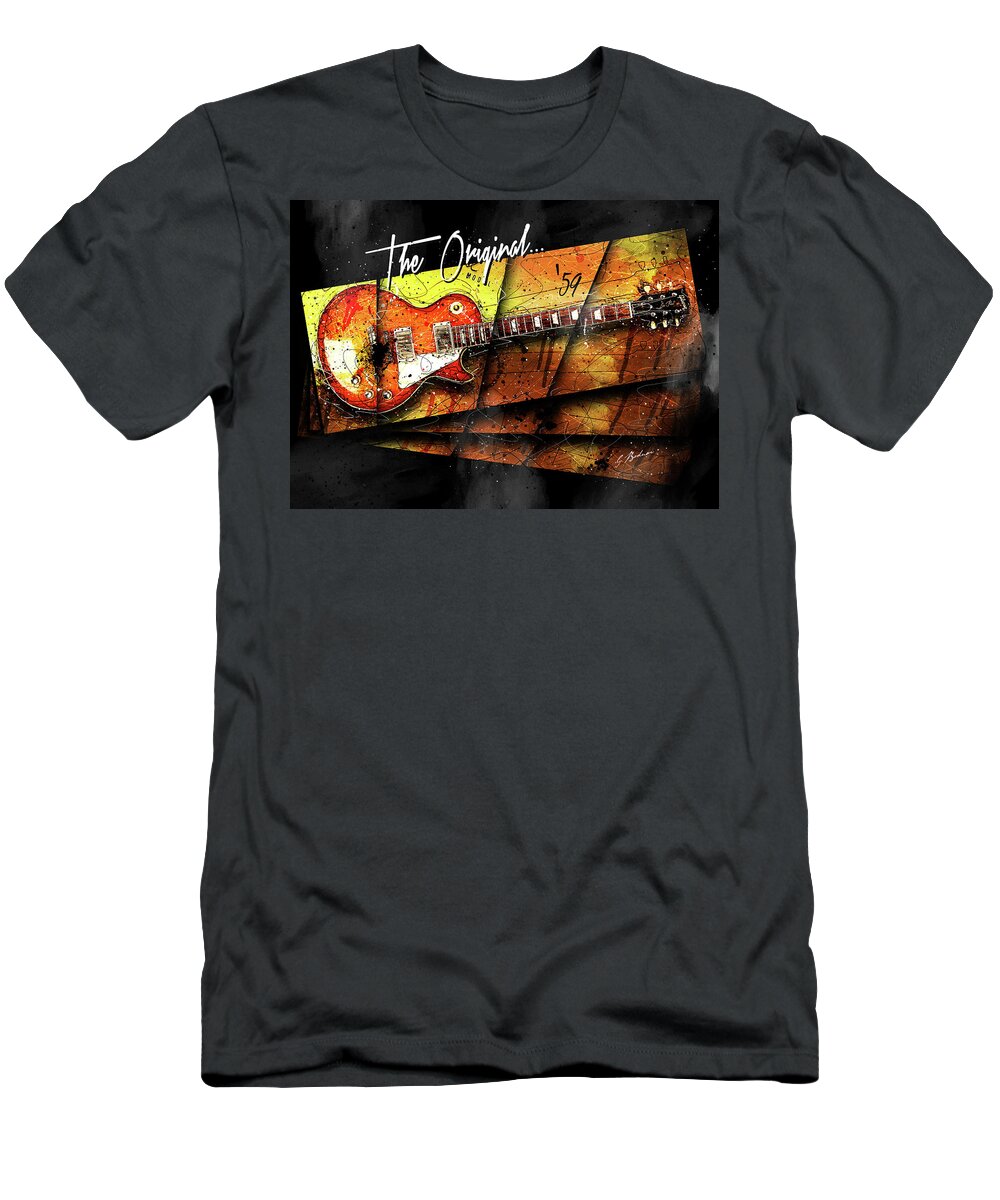 Guitar Art T-Shirt featuring the digital art The Original 59 by Gary Bodnar