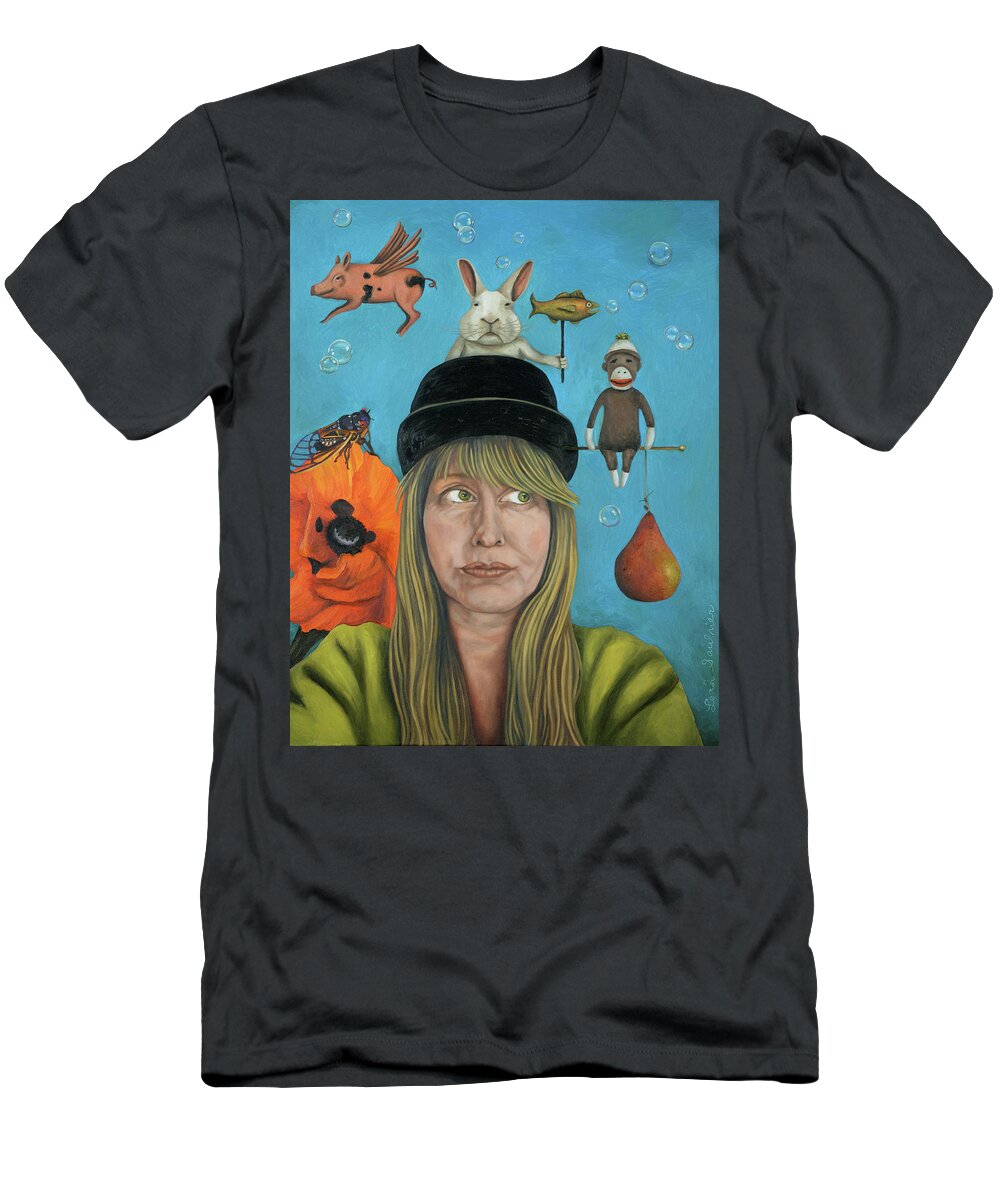 Painting Maniac T-Shirt featuring the painting The Painting Maniac by Leah Saulnier The Painting Maniac