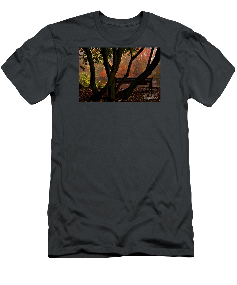 Park Bench T-Shirt featuring the photograph The Park Bench by Martyn Arnold